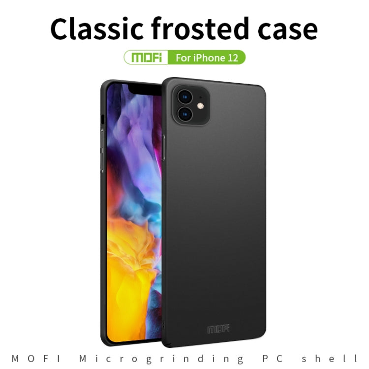 For iPhone 12 mini MOFI Frosted PC Ultra-thin Hard Case(Black) - iPhone 12 mini Cases by MOFI | Online Shopping South Africa | PMC Jewellery