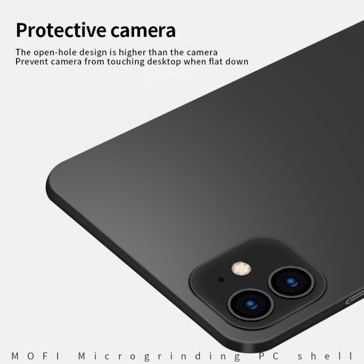 For iPhone 12 mini MOFI Frosted PC Ultra-thin Hard Case(Black) - iPhone 12 mini Cases by MOFI | Online Shopping South Africa | PMC TechLife