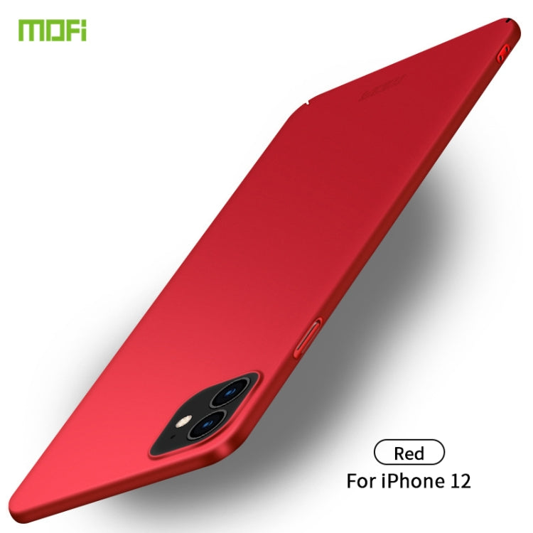 For iPhone 12 mini MOFI Frosted PC Ultra-thin Hard Case(Red) - iPhone 12 mini Cases by MOFI | Online Shopping South Africa | PMC TechLife