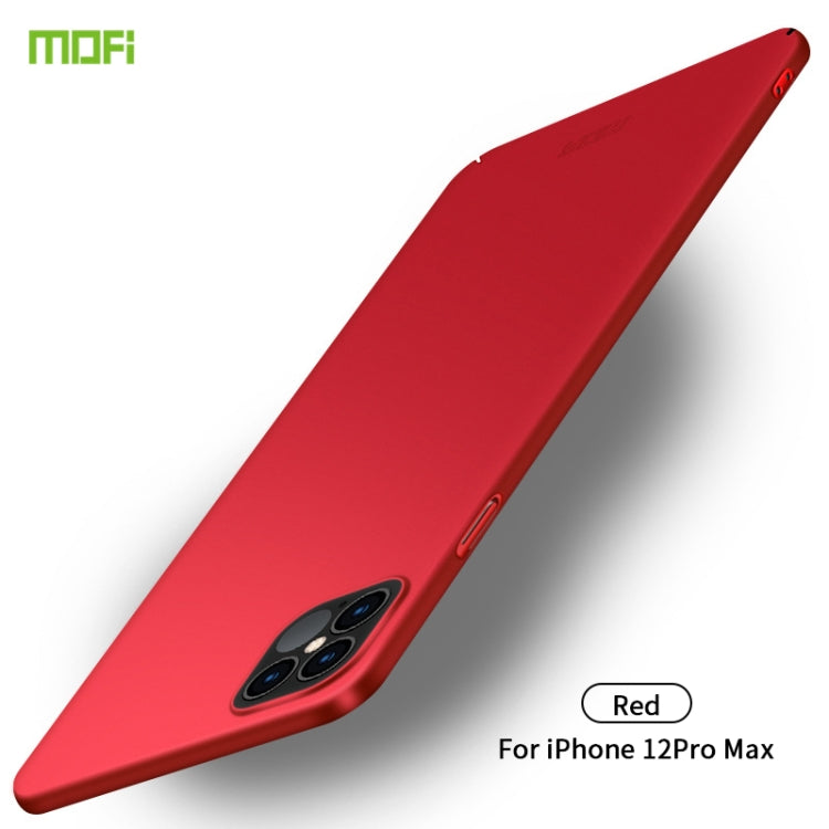 For iPhone 12 Pro Max MOFI Frosted PC Ultra-thin Hard Case(Red) - iPhone 12 Pro Max Cases by MOFI | Online Shopping South Africa | PMC TechLife