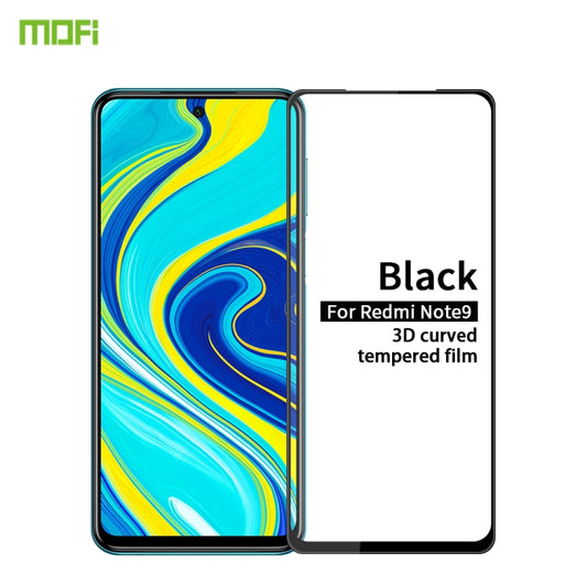 For Xiaomi Redmi Note 9/10X 4G MOFI 9H 3D Explosion-proof Curved Screen Tempered Glass Film(Black) -  by MOFI | Online Shopping South Africa | PMC Jewellery