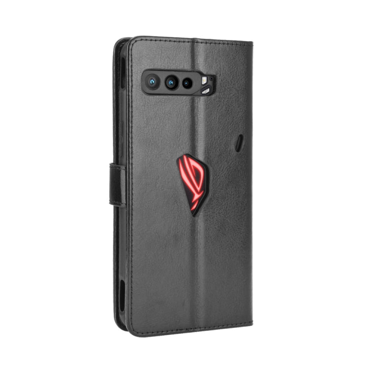 For Asus ROG Phone 3 ZS661KS Retro Crazy Horse Texture Horizontal Flip Leather Case , with Holder & Card Slots & Photo Frame(Black) - ASUS Cases by PMC Jewellery | Online Shopping South Africa | PMC Jewellery