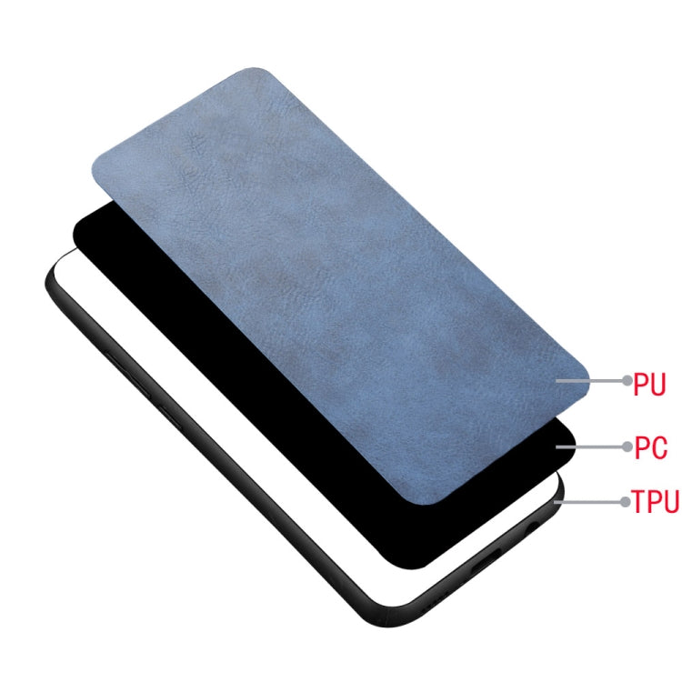 For Huawei P Smart S Shockproof Sewing Cow Pattern Skin PC + PU + TPU Case(Blue) - Huawei Cases by PMC TechLife | Online Shopping South Africa | PMC TechLife