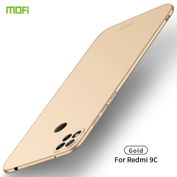 For Xiaomi Redmi 9C MOFI Frosted PC Ultra-thin Hard Case(Gold) - Xiaomi Cases by MOFI | Online Shopping South Africa | PMC Jewellery