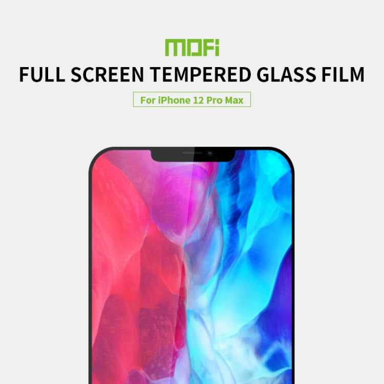 For iPhone 12 Pro Max MOFI 9H 2.5D Full Screen Tempered Glass Film(Black) - iPhone 12 Pro Max Tempered Glass by MOFI | Online Shopping South Africa | PMC Jewellery