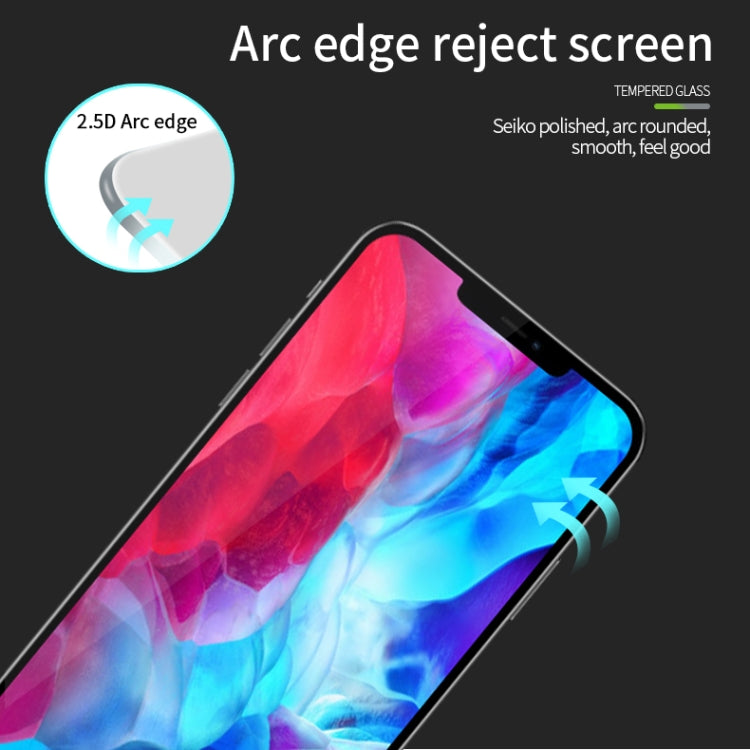 For iPhone 12 / 12 Pro MOFI 9H 2.5D Full Screen Tempered Glass Film(Black) - iPhone 12 / 12 Pro Tempered Glass by MOFI | Online Shopping South Africa | PMC Jewellery