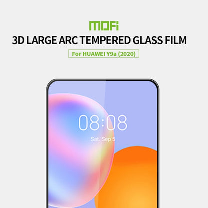 For Huawei Y9a 2020 MOFI 9H 3D Explosion-proof Curved Screen Tempered Glass Film(Black) - Huawei Tempered Glass by MOFI | Online Shopping South Africa | PMC Jewellery