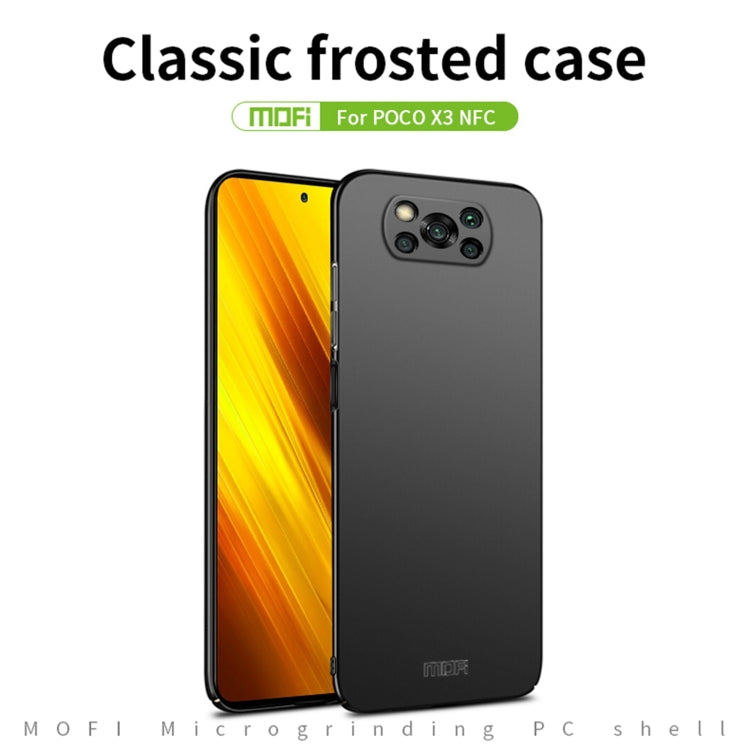 For Xiaomi POCO X3/X3 NFC MOFI Frosted PC Ultra-thin Hard Case(Blue) - Xiaomi Cases by MOFI | Online Shopping South Africa | PMC Jewellery