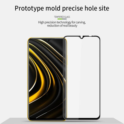 For Xiaomi Poco M3 MOFI 9H 3D Explosion-proof Curved Screen Tempered Glass Film(Black) -  by MOFI | Online Shopping South Africa | PMC Jewellery