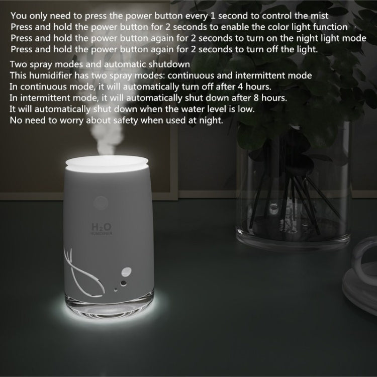 Concise Fish Pattern Mini Home Mute Bedroom Student Dormitory Office Portable USB Wireless Durable Humidifier(Red) - free shipping - PMC TechLife - Order now!