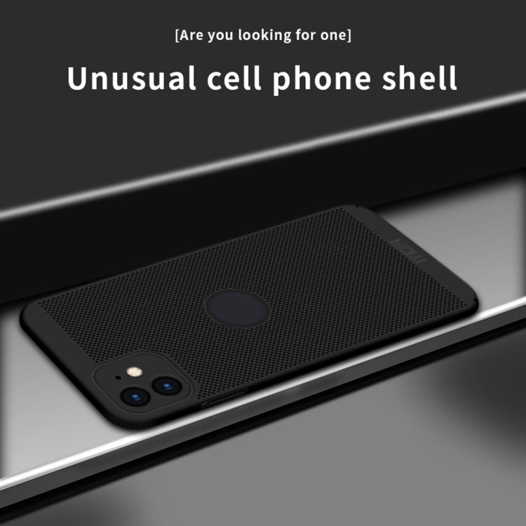 For iPhone 12 MOFi Honeycomb Texture Breathable PC Shockproof Protective Back Cover Case(Gold) - iPhone 12 / 12 Pro Cases by MOFI | Online Shopping South Africa | PMC TechLife