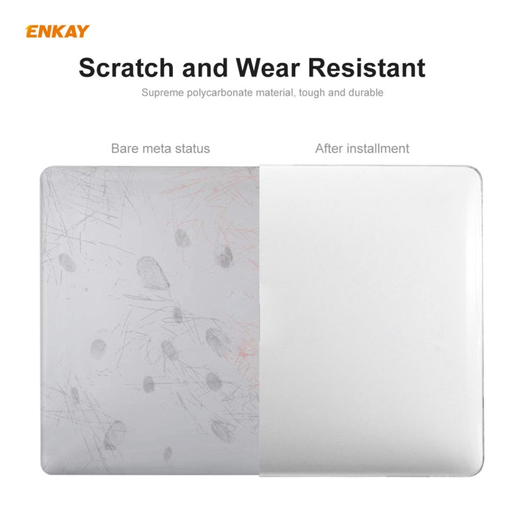 ENKAY 3 in 1 Crystal Laptop Protective Case + EU Version TPU Keyboard Film + Anti-dust Plugs Set for MacBook Pro 13.3 inch A1706 / A1989 / A2159 (with Touch Bar)(Orange) - MacBook Pro Cases by ENKAY | Online Shopping South Africa | PMC Jewellery | Buy Now Pay Later Mobicred