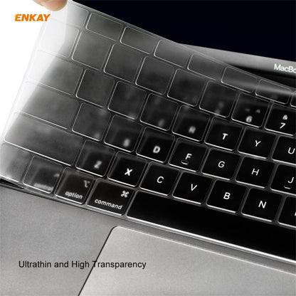 ENKAY 3 in 1 Crystal Laptop Protective Case + EU Version TPU Keyboard Film + Anti-dust Plugs Set for MacBook Pro 13.3 inch A1706 / A1989 / A2159 (with Touch Bar)(Light Blue) - MacBook Pro Cases by ENKAY | Online Shopping South Africa | PMC Jewellery | Buy Now Pay Later Mobicred