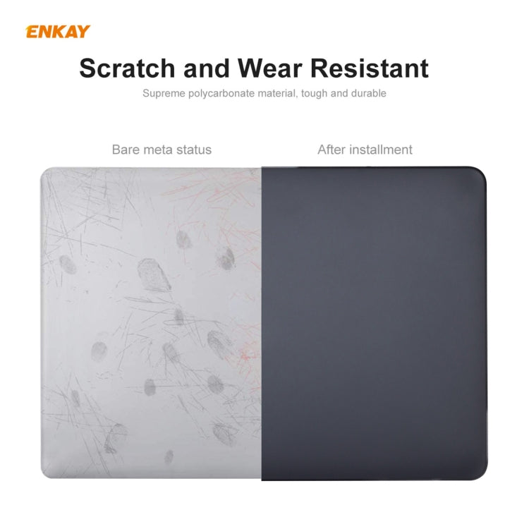 ENKAY 3 in 1 Matte Laptop Protective Case + EU Version TPU Keyboard Film + Anti-dust Plugs Set for MacBook Pro 13.3 inch A1706 / A1989 / A2159 (with Touch Bar)(Cyan) - MacBook Pro Cases by ENKAY | Online Shopping South Africa | PMC Jewellery | Buy Now Pay Later Mobicred