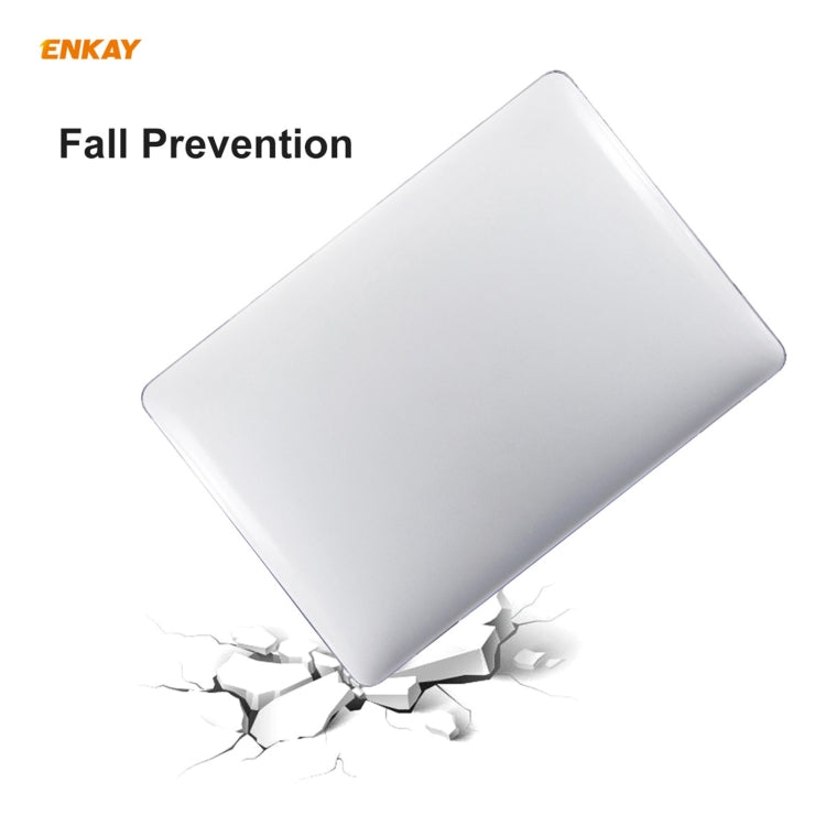 ENKAY 3 in 1 Crystal Laptop Protective Case + EU Version TPU Keyboard Film + Anti-dust Plugs Set for MacBook Pro 13.3 inch A1708 (without Touch Bar)(Grey) - MacBook Pro Cases by ENKAY | Online Shopping South Africa | PMC Jewellery | Buy Now Pay Later Mobicred