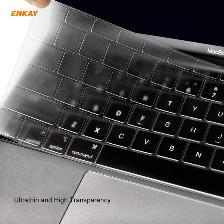 ENKAY 3 in 1 Crystal Laptop Protective Case + US Version TPU Keyboard Film + Anti-dust Plugs Set for MacBook Pro 13.3 inch A1706 / A1989 / A2159 (with Touch Bar)(Light Blue) - free shipping - PMC Jewellery - Order now!