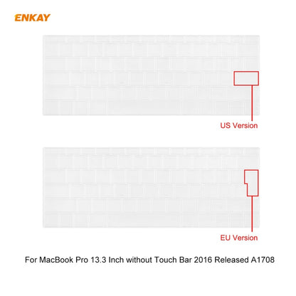 ENKAY 3 in 1 Matte Laptop Protective Case + EU Version TPU Keyboard Film + Anti-dust Plugs Set for MacBook Pro 13.3 inch A1708 (without Touch Bar)(Black) - MacBook Pro Cases by ENKAY | Online Shopping South Africa | PMC Jewellery | Buy Now Pay Later Mobicred