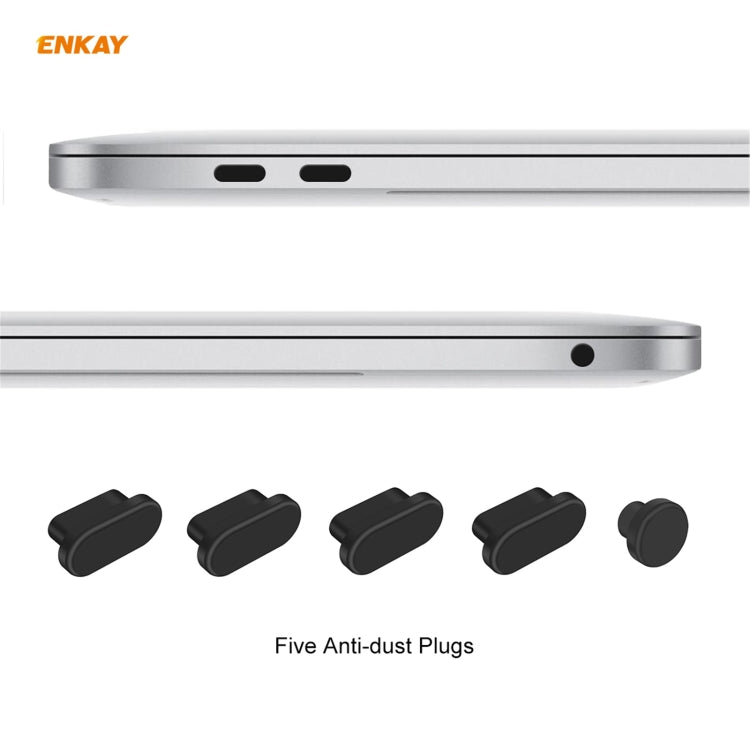 ENKAY 3 in 1 Matte Laptop Protective Case + US Version TPU Keyboard Film + Anti-dust Plugs Set for MacBook Air 13.3 inch A1932 (2018)(Green) - MacBook Air Cases by ENKAY | Online Shopping South Africa | PMC Jewellery | Buy Now Pay Later Mobicred