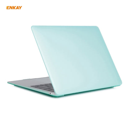 ENKAY 3 in 1 Matte Laptop Protective Case + EU Version TPU Keyboard Film + Anti-dust Plugs Set for MacBook Air 13.3 inch A1932 (2018)(Green) - MacBook Air Cases by ENKAY | Online Shopping South Africa | PMC Jewellery | Buy Now Pay Later Mobicred