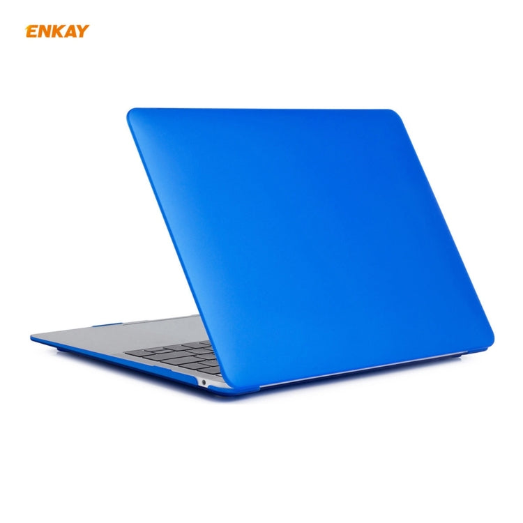 ENKAY 3 in 1 Matte Laptop Protective Case + EU Version TPU Keyboard Film + Anti-dust Plugs Set for MacBook Air 13.3 inch A2179 & A2337 (2020)(Dark Blue) - MacBook Pro Cases by ENKAY | Online Shopping South Africa | PMC Jewellery | Buy Now Pay Later Mobicred