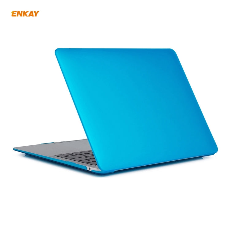 ENKAY 3 in 1 Matte Laptop Protective Case + EU Version TPU Keyboard Film + Anti-dust Plugs Set for MacBook Air 13.3 inch A2179 & A2337 (2020)(Light Blue) - MacBook Pro Cases by ENKAY | Online Shopping South Africa | PMC Jewellery | Buy Now Pay Later Mobicred