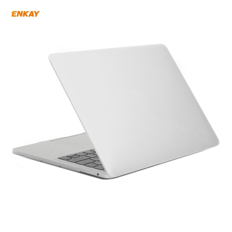 ENKAY 3 in 1 Matte Laptop Protective Case + EU Version TPU Keyboard Film + Anti-dust Plugs Set for MacBook Pro 13.3 inch A2251 & A2289 & A2338 (with Touch Bar)(White) - MacBook Pro Cases by ENKAY | Online Shopping South Africa | PMC Jewellery | Buy Now Pay Later Mobicred