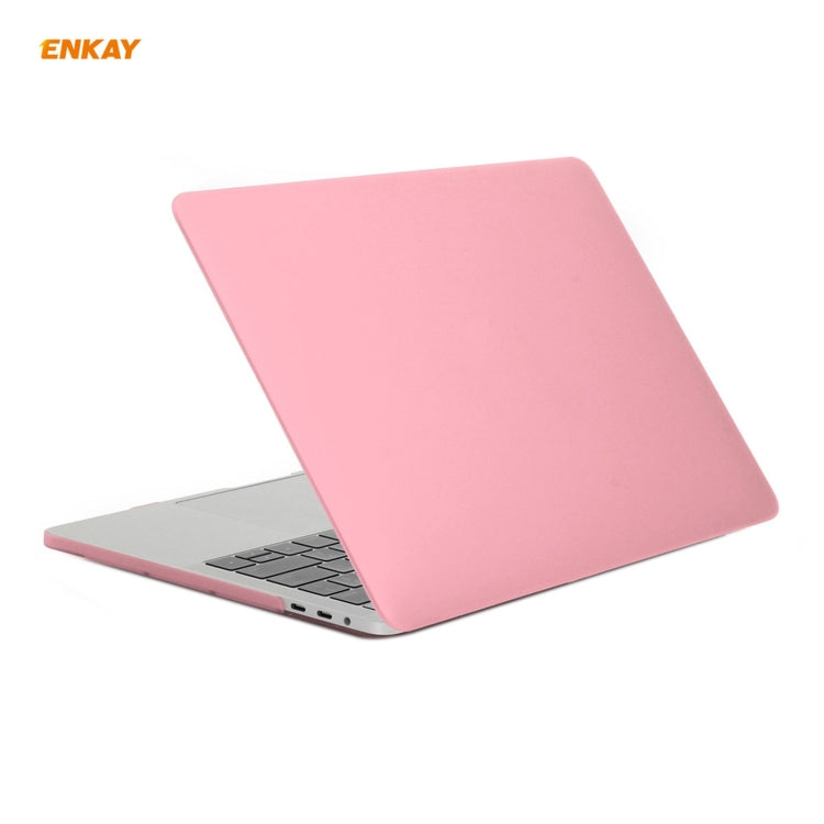 ENKAY 3 in 1 Matte Laptop Protective Case + US Version TPU Keyboard Film + Anti-dust Plugs Set for MacBook Pro 16 inch A2141 (with Touch Bar)(Pink) - MacBook Pro Cases by ENKAY | Online Shopping South Africa | PMC Jewellery | Buy Now Pay Later Mobicred