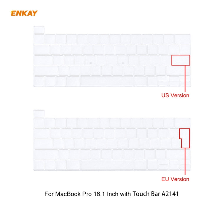 ENKAY 3 in 1 Matte Laptop Protective Case + US Version TPU Keyboard Film + Anti-dust Plugs Set for MacBook Pro 16 inch A2141 (with Touch Bar)(Orange) - MacBook Pro Cases by ENKAY | Online Shopping South Africa | PMC Jewellery | Buy Now Pay Later Mobicred