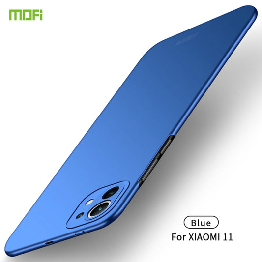 For Xiaomi Mi 11 MOFI Frosted PC Ultra-thin Hard Case(Blue) - Xiaomi Cases by MOFI | Online Shopping South Africa | PMC Jewellery