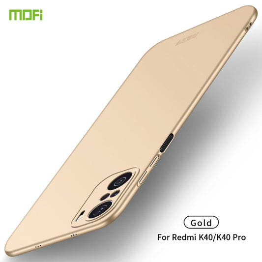 For Xiaomi Redmi K40 / K40 Pro MOFI Frosted PC Ultra-thin Hard Case(Gold) - Xiaomi Cases by MOFI | Online Shopping South Africa | PMC Jewellery