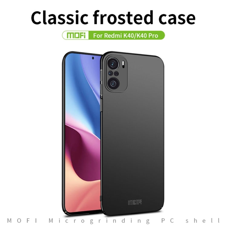 For Xiaomi Redmi K40 / K40 Pro MOFI Frosted PC Ultra-thin Hard Case(Gold) - Xiaomi Cases by MOFI | Online Shopping South Africa | PMC Jewellery