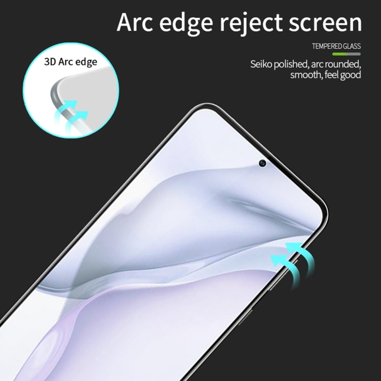 For Huawei P50 MOFI 9H 3D Explosion-proof Curved Screen Tempered Glass Film(Black) - Huawei Tempered Glass by MOFI | Online Shopping South Africa | PMC TechLife