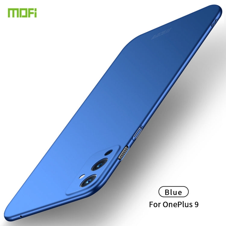 For OnePlus 9 MOFI Frosted PC Ultra-thin Hard Case(Blue) - OnePlus Cases by MOFI | Online Shopping South Africa | PMC TechLife