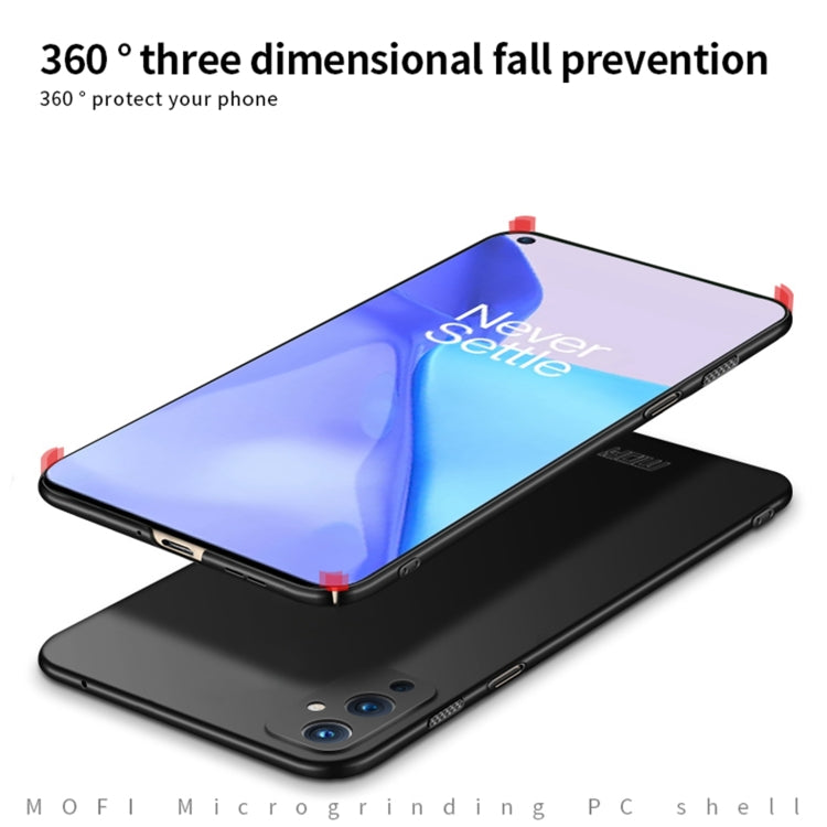For OnePlus 9 MOFI Frosted PC Ultra-thin Hard Case(Blue) - OnePlus Cases by MOFI | Online Shopping South Africa | PMC TechLife