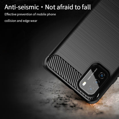 For Xiaomi Poco M3 / Redmi 9T MOFI Gentleness Series Brushed Texture Carbon Fiber Soft TPU Case(Black) - Xiaomi Cases by MOFI | Online Shopping South Africa | PMC Jewellery