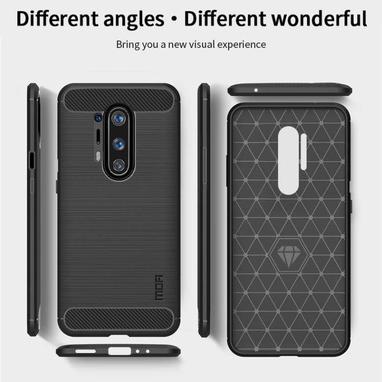 For OnePlus 8 Pro MOFI Gentleness Series Brushed Texture Carbon Fiber Soft TPU Case(Grey) - OnePlus Cases by MOFI | Online Shopping South Africa | PMC TechLife | Buy Now Pay Later Mobicred