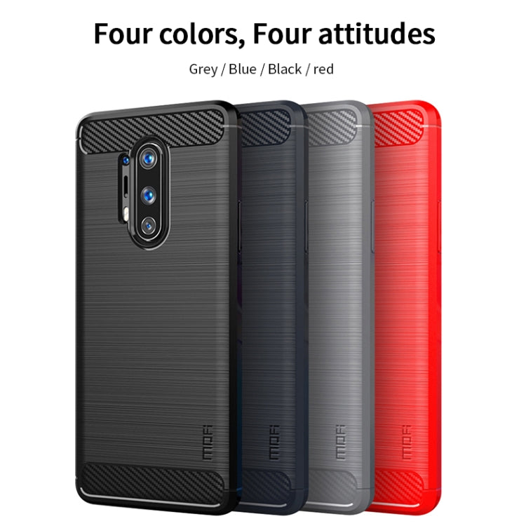 For OnePlus 8 Pro MOFI Gentleness Series Brushed Texture Carbon Fiber Soft TPU Case(Grey) - OnePlus Cases by MOFI | Online Shopping South Africa | PMC TechLife | Buy Now Pay Later Mobicred