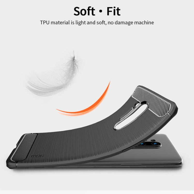 For OnePlus 8 Pro MOFI Gentleness Series Brushed Texture Carbon Fiber Soft TPU Case(Red) - OnePlus Cases by MOFI | Online Shopping South Africa | PMC TechLife | Buy Now Pay Later Mobicred