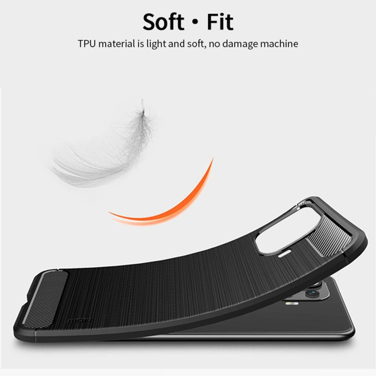 For Xiaomi Mi 11 Pro MOFI Gentleness Series Brushed Texture Carbon Fiber Soft TPU Case(Gray) - Xiaomi Cases by MOFI | Online Shopping South Africa | PMC TechLife | Buy Now Pay Later Mobicred
