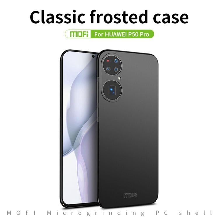 For Huawei P50 Pro MOFI Frosted PC Ultra-thin Hard Case(Blue) - Huawei Cases by MOFI | Online Shopping South Africa | PMC TechLife
