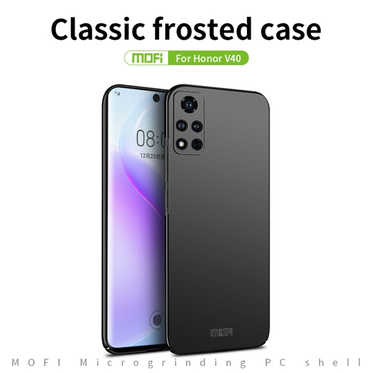 For Honor V40 MOFI Frosted PC Ultra-thin Hard Case(Black) - Honor Cases by MOFI | Online Shopping South Africa | PMC TechLife | Buy Now Pay Later Mobicred