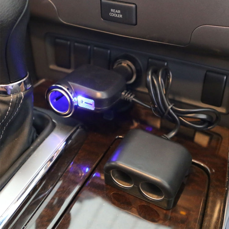 Car Sockets Car Cigarette Lighter Adapter Splitter Set 2 USB Car Charger 12V / 24V Car Styling Accessories Interior Parts - Cigar Socket by PMC Jewellery | Online Shopping South Africa | PMC Jewellery | Buy Now Pay Later Mobicred