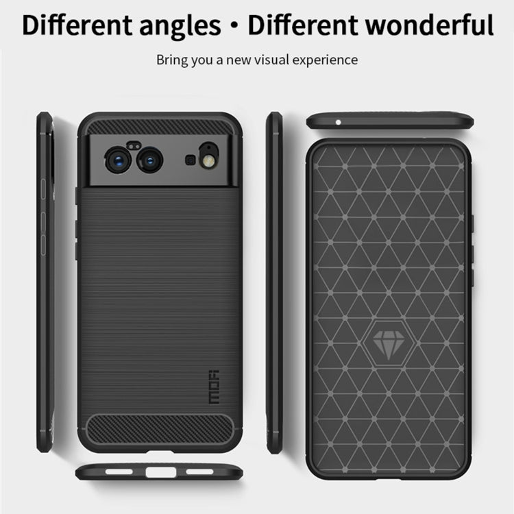 For Google Pixel 6 MOFI Gentleness Series Brushed Texture Carbon Fiber Soft TPU Case(Gray) - Google Cases by MOFI | Online Shopping South Africa | PMC Jewellery