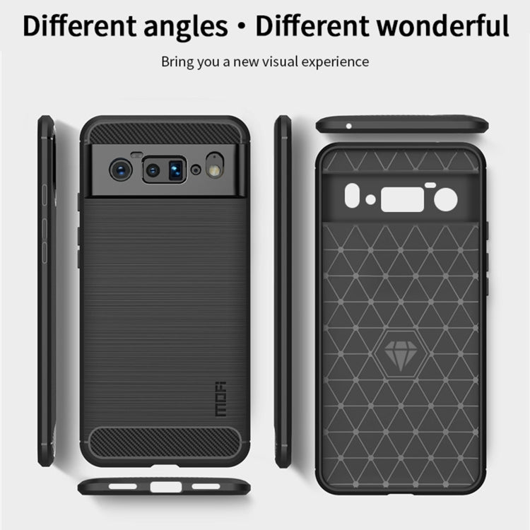 For Google Pixel 6 Pro MOFI Gentleness Series Brushed Texture Carbon Fiber Soft TPU Case(Gray) - Google Cases by MOFI | Online Shopping South Africa | PMC Jewellery