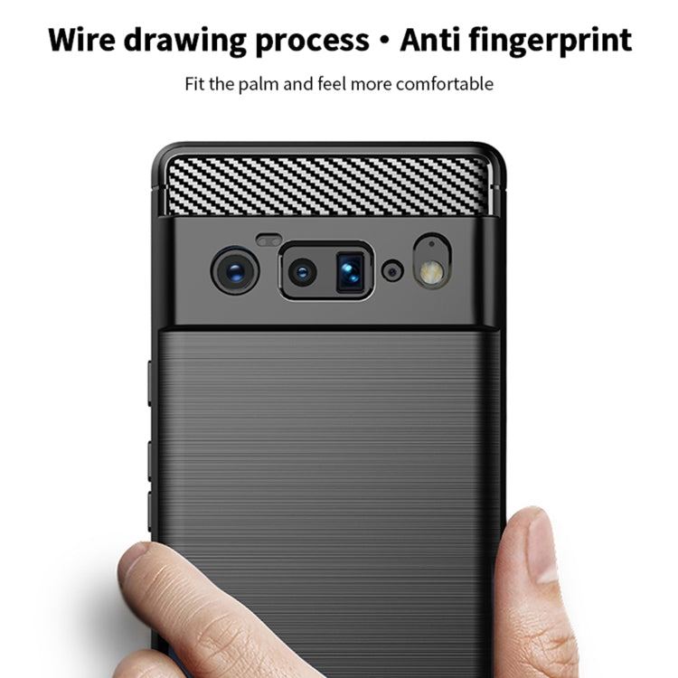 For Google Pixel 6 Pro MOFI Gentleness Series Brushed Texture Carbon Fiber Soft TPU Case(Red) - Google Cases by MOFI | Online Shopping South Africa | PMC TechLife | Buy Now Pay Later Mobicred