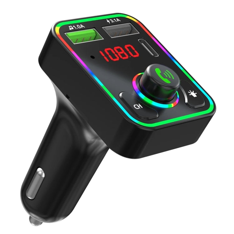 F3 Car FM Transmitter LED Backlight Receiver MP3 Player 3.1A USB Charger Dual USB Charger - Bluetooth Car Kits by PMC TechLife | Online Shopping South Africa | PMC TechLife | Buy Now Pay Later Mobicred