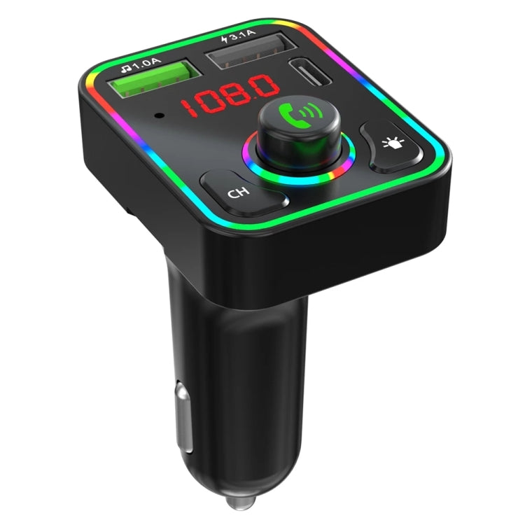 F3 Car FM Transmitter LED Backlight Receiver MP3 Player 3.1A USB Charger Dual USB Charger - Bluetooth Car Kits by PMC Jewellery | Online Shopping South Africa | PMC Jewellery | Buy Now Pay Later Mobicred