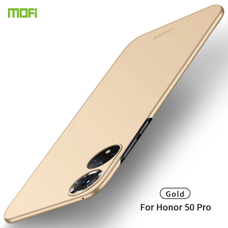 For Honor 50 Pro MOFI Frosted PC Ultra-thin Hard Case(Gold) - Honor Cases by MOFI | Online Shopping South Africa | PMC TechLife | Buy Now Pay Later Mobicred