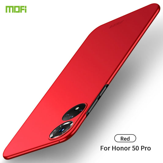 For Honor 50 Pro MOFI Frosted PC Ultra-thin Hard Case(Red) - Honor Cases by MOFI | Online Shopping South Africa | PMC Jewellery