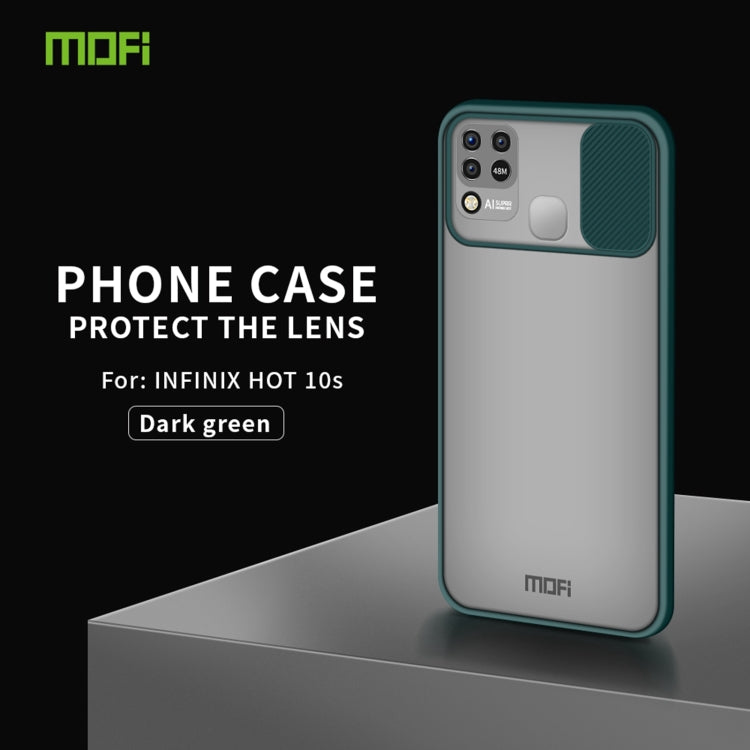 For Infinix HOT 10s / 10t /10s NFC MOFI Xing Dun Series Translucent Frosted PC + TPU Privacy Anti-glare Shockproof All-inclusive Protective Case(Green) - Infinix Cases by MOFI | Online Shopping South Africa | PMC Jewellery